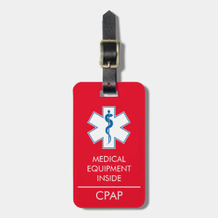 CPAP or Medical Alert Carry On Luggage Tag