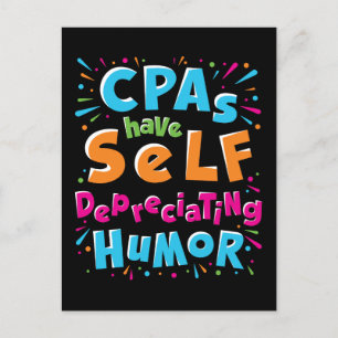 CPAs Have Self Depreciating Humour Depreciation Pu Postcard