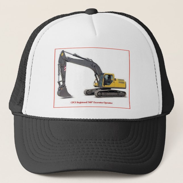CPCS Registered 360 Excavator Operator (UK) Trucker Hat (Front)