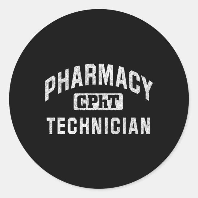 Cpht Certified Pharmacy Technician Classic Round Sticker (Front)