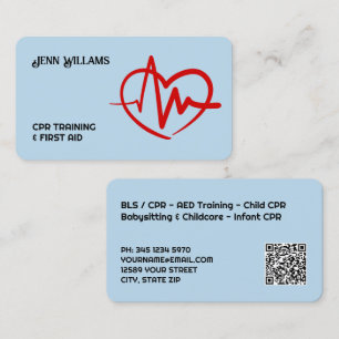 CPR Instructor QR Business Card