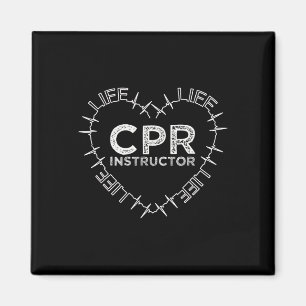 Cpr Instructor Saves Life Heart Beat Symbol Gift  Magnet