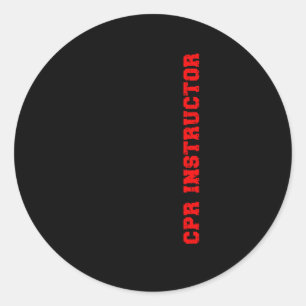 Cpr Instructor Us Flag Cpr Trainer Cpr Instructors Classic Round Sticker