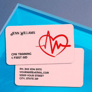CPR Trainer Instructor Business Card