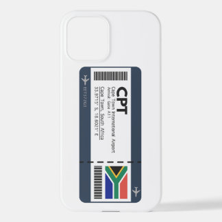 CPT Cape Town Boarding Pass - South Africa iPhone 12 Case