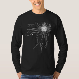 CPU Chip Circuit PCB Design Tech Lovers Computer  T-Shirt