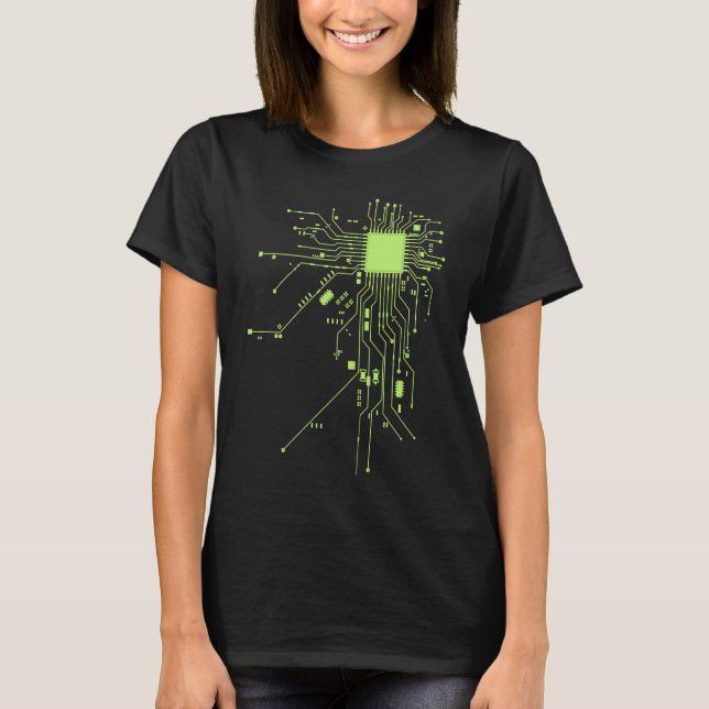 CPU Technology Nerd Computer Chip Informative Prog T-Shirt (Front)