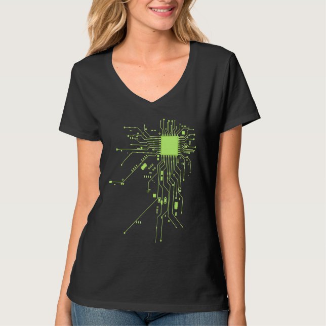 CPU Technology Nerd Computer Chip Informative Prog T-Shirt (Front)
