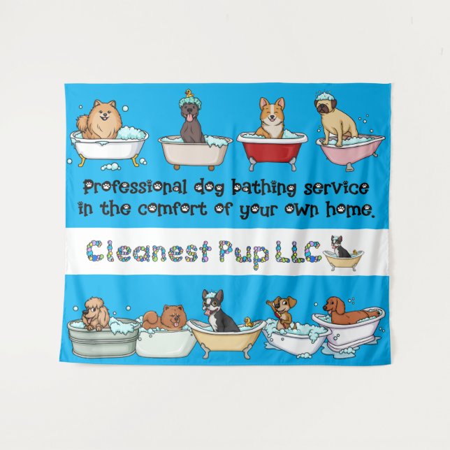 CPup Blue Tapestry (Front (Horizontal))