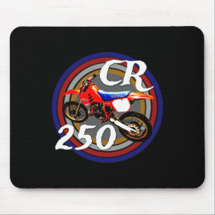 Cr 250 R Vintage Retro Motorcross Motocross Motorc Mouse Pad