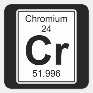 Cr - Chromium Square Sticker