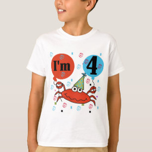 Crab 4th Birthday Tshirts and Gifts