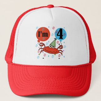 Crab 4th Birthday Tshirts and Gifts Trucker Hat
