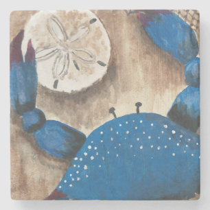 Crab and Sanddollar Stone Coaster