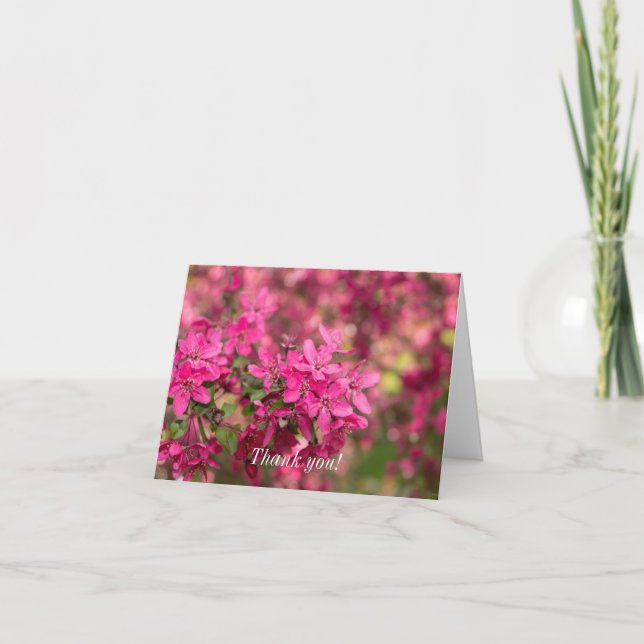 Crab Apple Blooms Thank You Card (Front)
