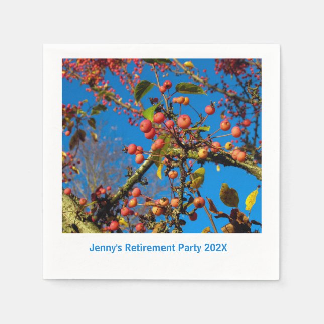 Crab Apples and Blue Sky Napkins (Front)