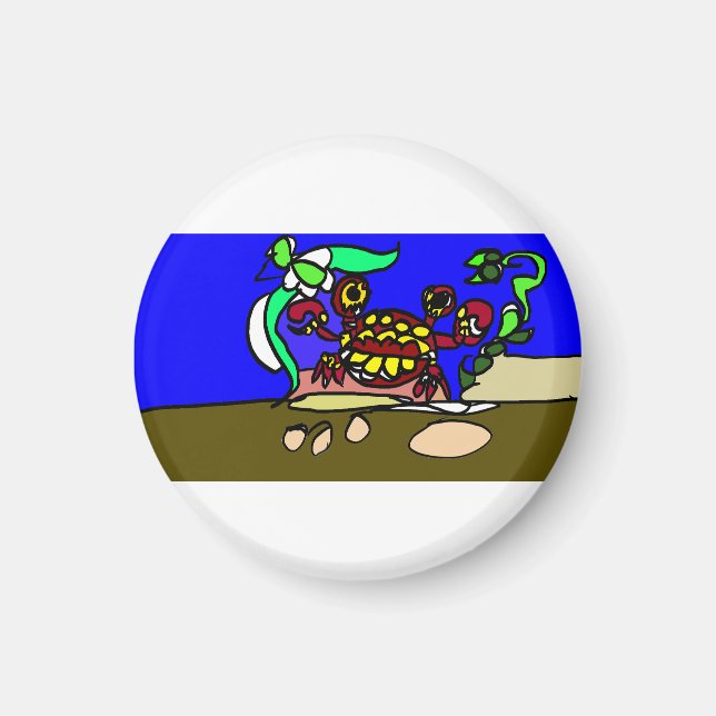 Crab art magnet (Front)