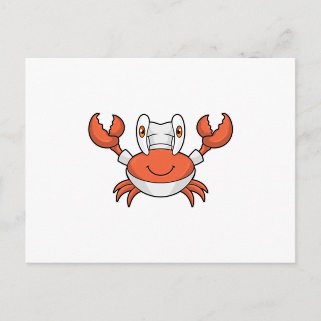 Crab as Cook with Cooking hat Postcard (Front)