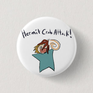 Crab Attack 3 Cm Round Badge