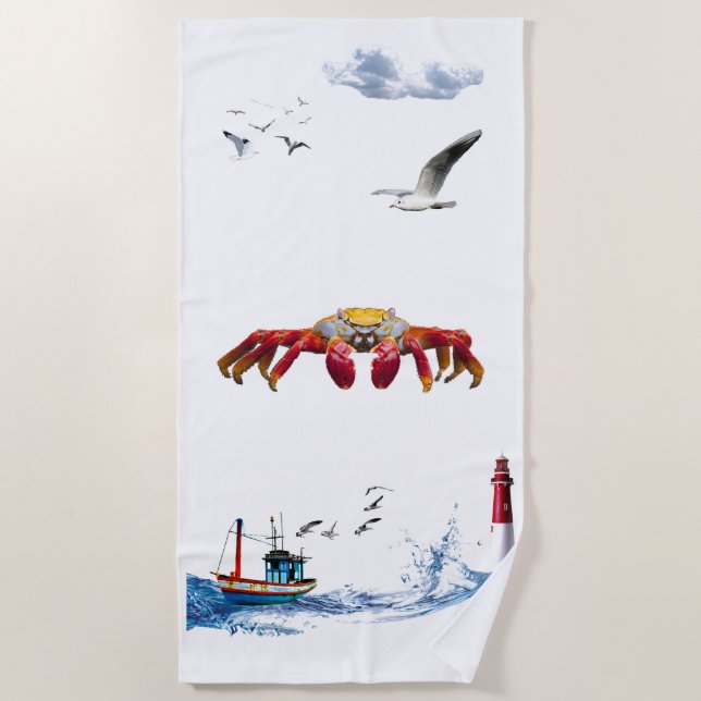 Crab Beach Towel (Front)