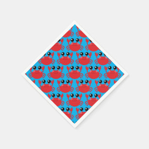 Crab Birthday Party Beach Napkin