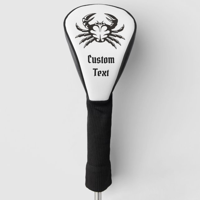 Crab Black Golf Head Cover (Front)