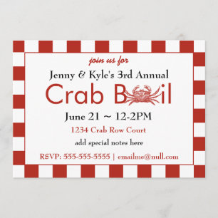 Crab Boil Invitations