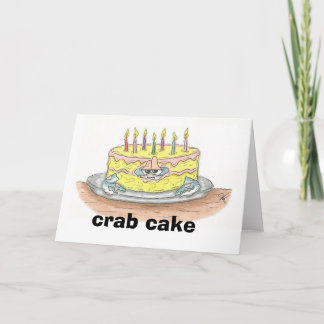 CRAB Cake Birthday Card
