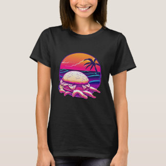 Crab Cakes Synthwave 80s Retrowave Aesthetic T-Shirt