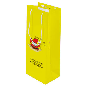 Crab Christmas Beach Tropical Funny Wine Gift Bag