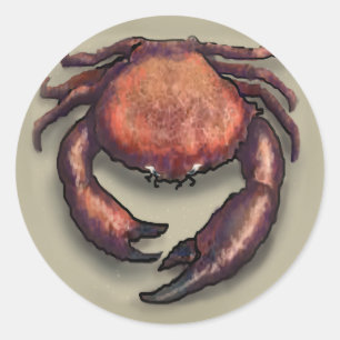 Crab Classic Round Sticker