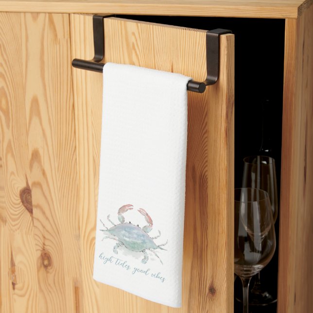 Crab | Coastal Kitchen Tea Towel (Thirds Fold)