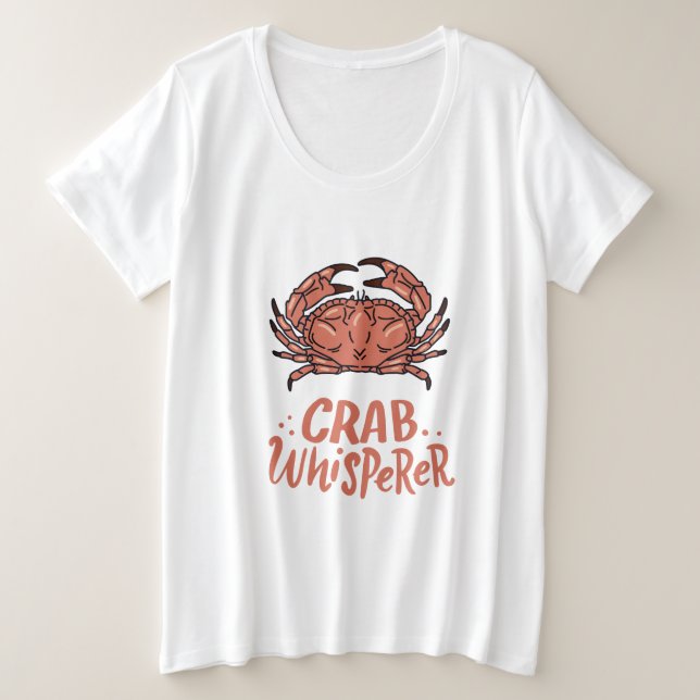 Crab Crabbing Plus Size T-Shirt (Design Front)