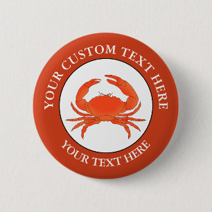 Crab Custom Text Logo Icon Button