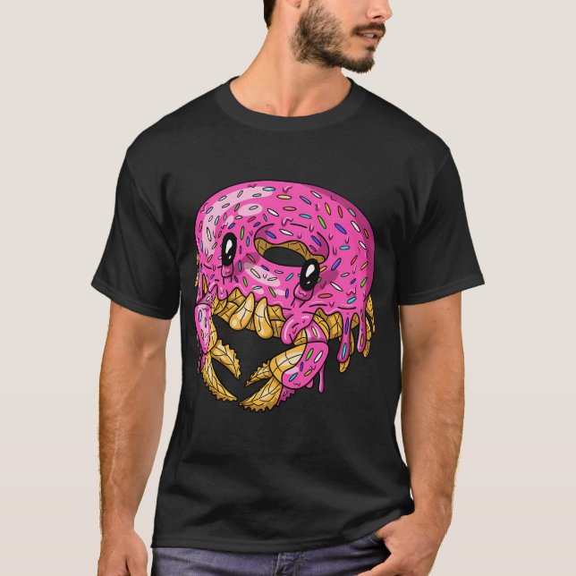 Crab cute pink doughnut T-Shirt (Front)