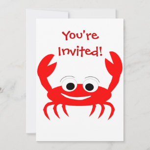Crab Design Invitation For Any Occasion
