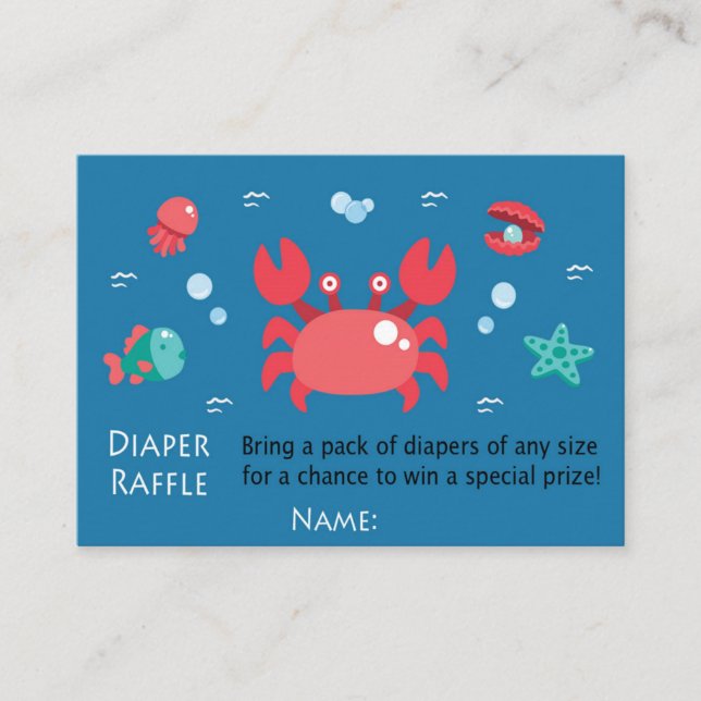 Crab Diaper Raffle Tickets (Front)