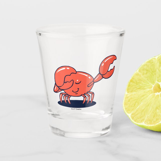 Crab Doing The Dab Shot Glass (Front)