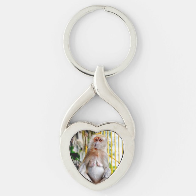 Crab-eating macaque key ring (Front)