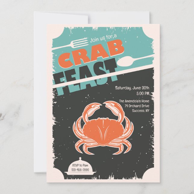 Crab Feast Invitation (Front)