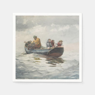 Crab Fishing (by Winslow Homer) Napkin