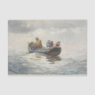 Crab Fishing (by Winslow Homer) Tissue Paper