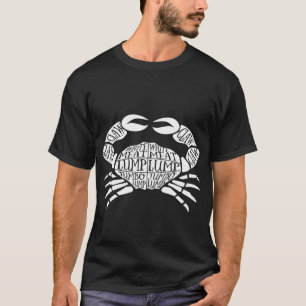 Crab fishmonger fisherman butcher meat cuts art T-Shirt