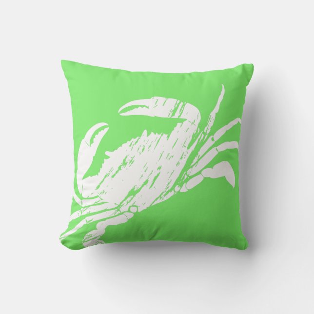 Crab Graphic Print Cushion (Front)