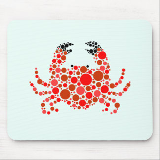 Crab In Dots Mouse Pad