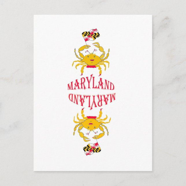 Crab in Maryland Postcard (Front)