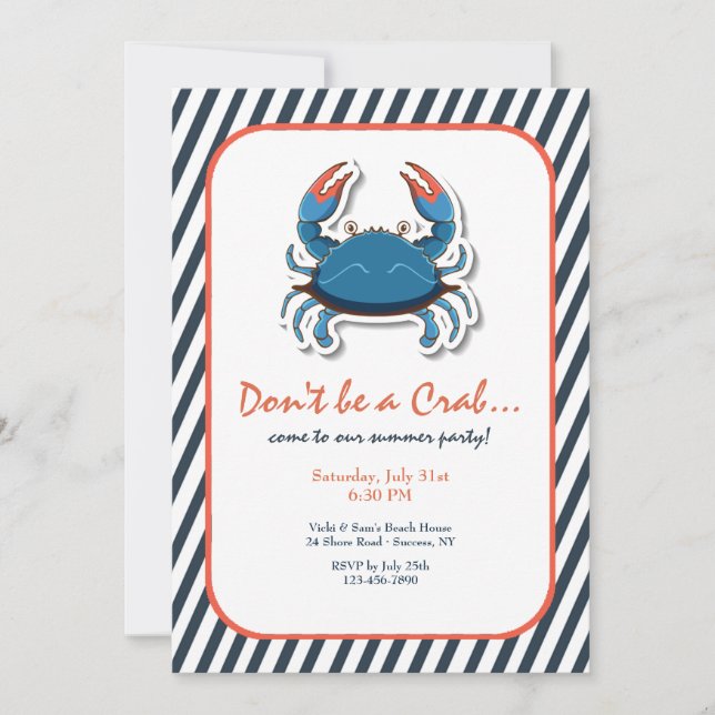 Crab Invitation (Front)