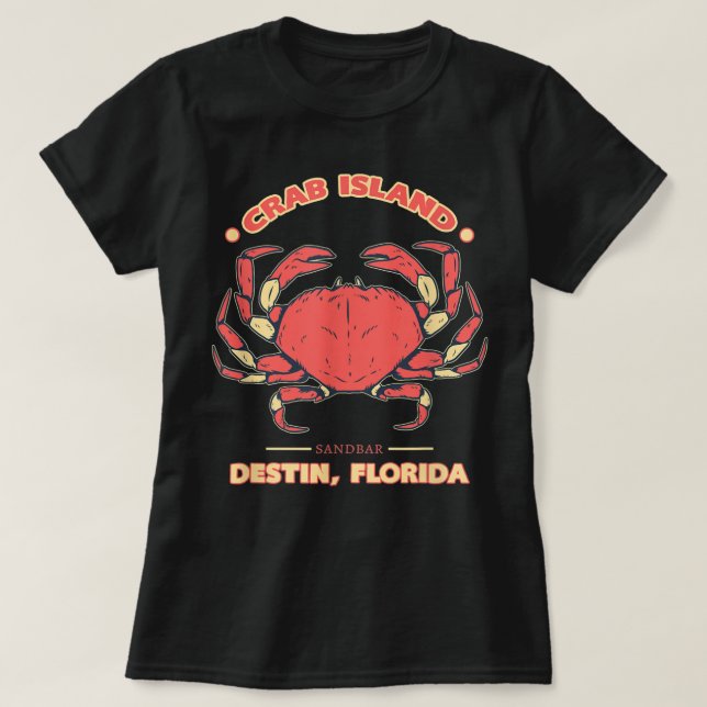Crab Island Destin, Florida FL Sandbar Souvenir T  T-Shirt (Design Front)