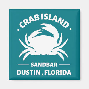 crab island sandbar  Dustin Florida Magnet