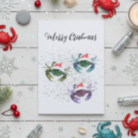 Crab Love Christmas Colourful Crustacean